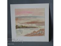 Παλιά Μαεστρική ζωγραφιά εικόνα ακουαρέλα τοπίο