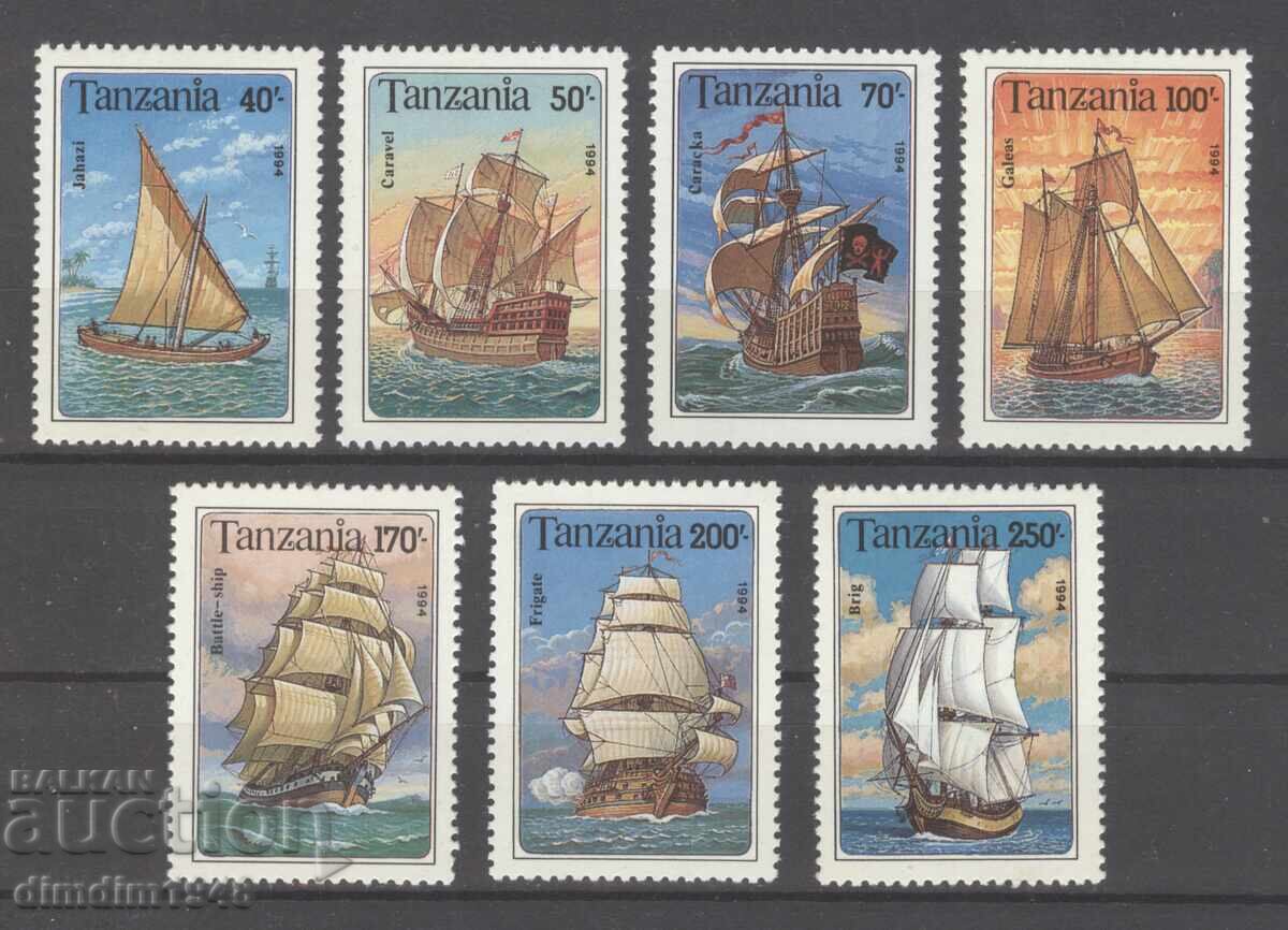 Танзания 1994г- Кораби,пълна серия,чиста с оригинално лепилo