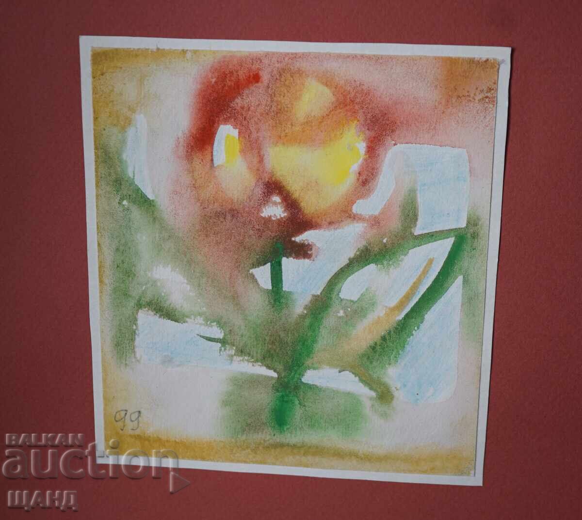 Old Master's drawing, watercolor painting, abstraction with price 5.35 BGN | € 2.74