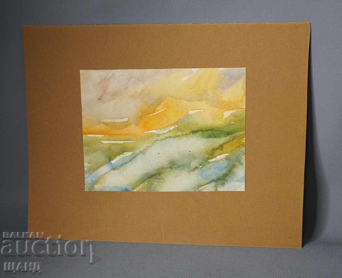 Стара Майсторска рисунка картина акварел пейзаж абстракция Стара Майсторска рисунка картина акварел пейзаж абстракция