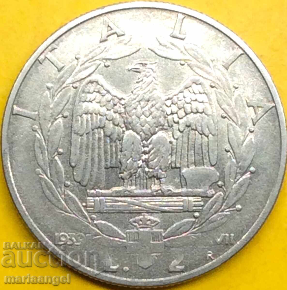 2 Lire 1939 Italia XVII Magnetică 29mm 2 Lire 1939 Italia XVII Magnetică 29mm