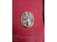 Pandantiv Victorian Englezesc, Placat cu Aur