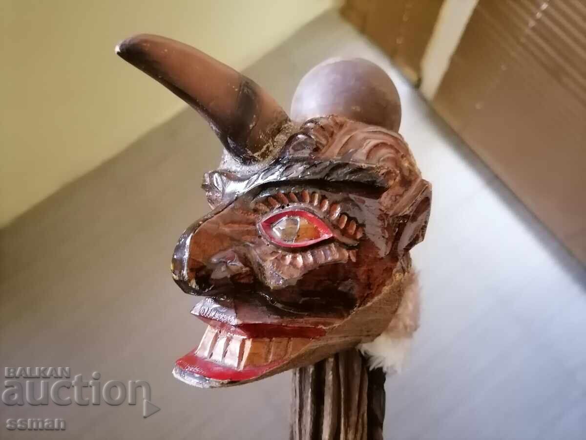 Shamanic staff walking stick head of evil spirit magic with price 25.00 BGN | € 12.78 Shamanic staff walking stick head of evil spirit magic with price 25.00 BGN | € 12.78