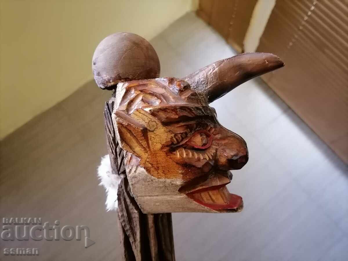 Auction Shamanic staff walking stick head of evil spirit magic Auction Shamanic staff walking stick head of evil spirit magic