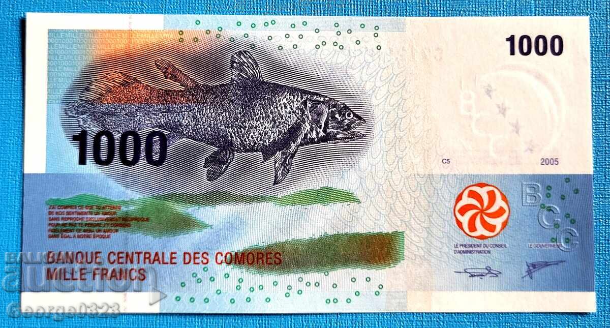 Insulele Comore 2005 1000 franci UNC Nouă cu preț 24.99 BGN | € 12.78