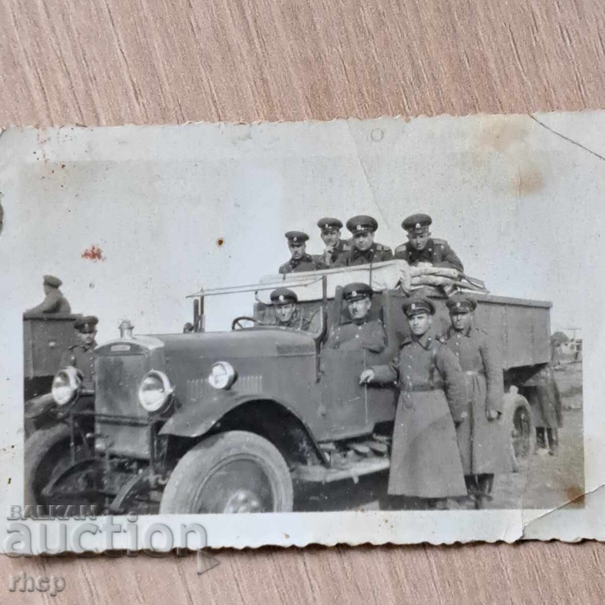 Στρατιωτικό φορτηγό Citroen 1930s σπάνια φωτογραφία Στρατιωτικό φορτηγό Citroen 1930s σπάνια φωτογραφία