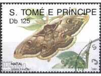 Branded Christmas Fauna Butterfly 1991 Sao Tome Principe