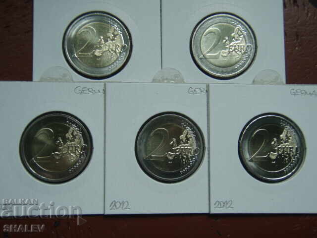 2 Euro 2012 Germania "Bayern" A,D,F,G,J /Germaniya/ - 2 euro - 6