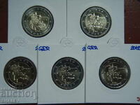 2 Euro 2012 Germania "Bayern" A,D,F,G,J /Germaniya/ - 2 euro