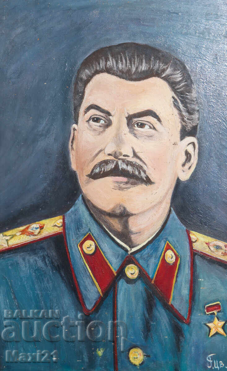 Oil painting portrait Joseph Stalin with price 240.00 BGN | € 122.71