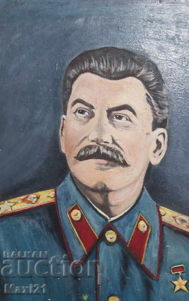 Oil painting portrait Joseph Stalin
