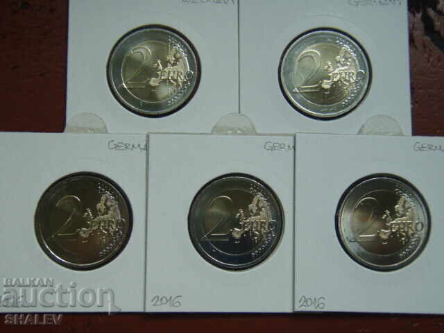 2 Euro 2016 Germania "Sachsen" A,D,F,G,J /Germaniya/ - 2 euro - 6