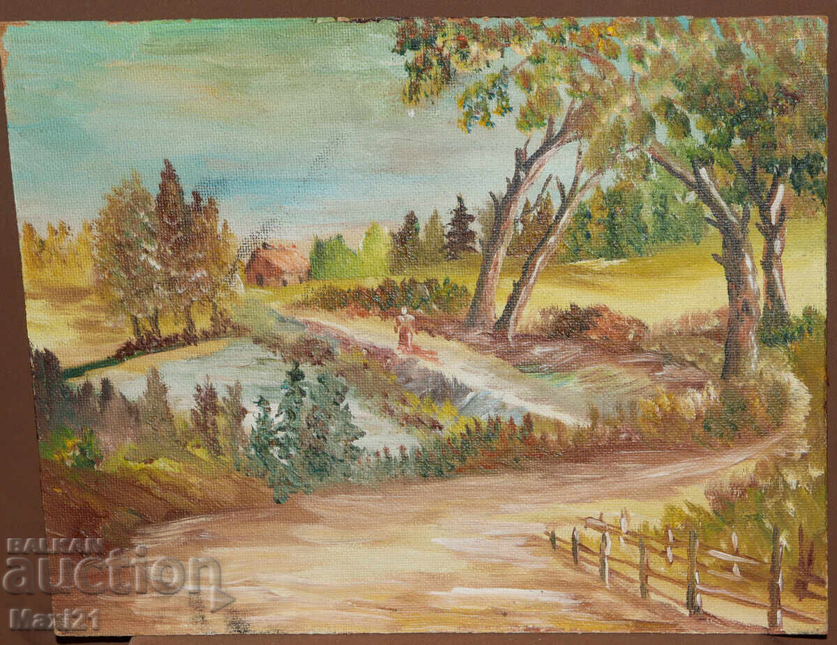 Oil painting autumn landscape with price 220.00 BGN | € 112.48