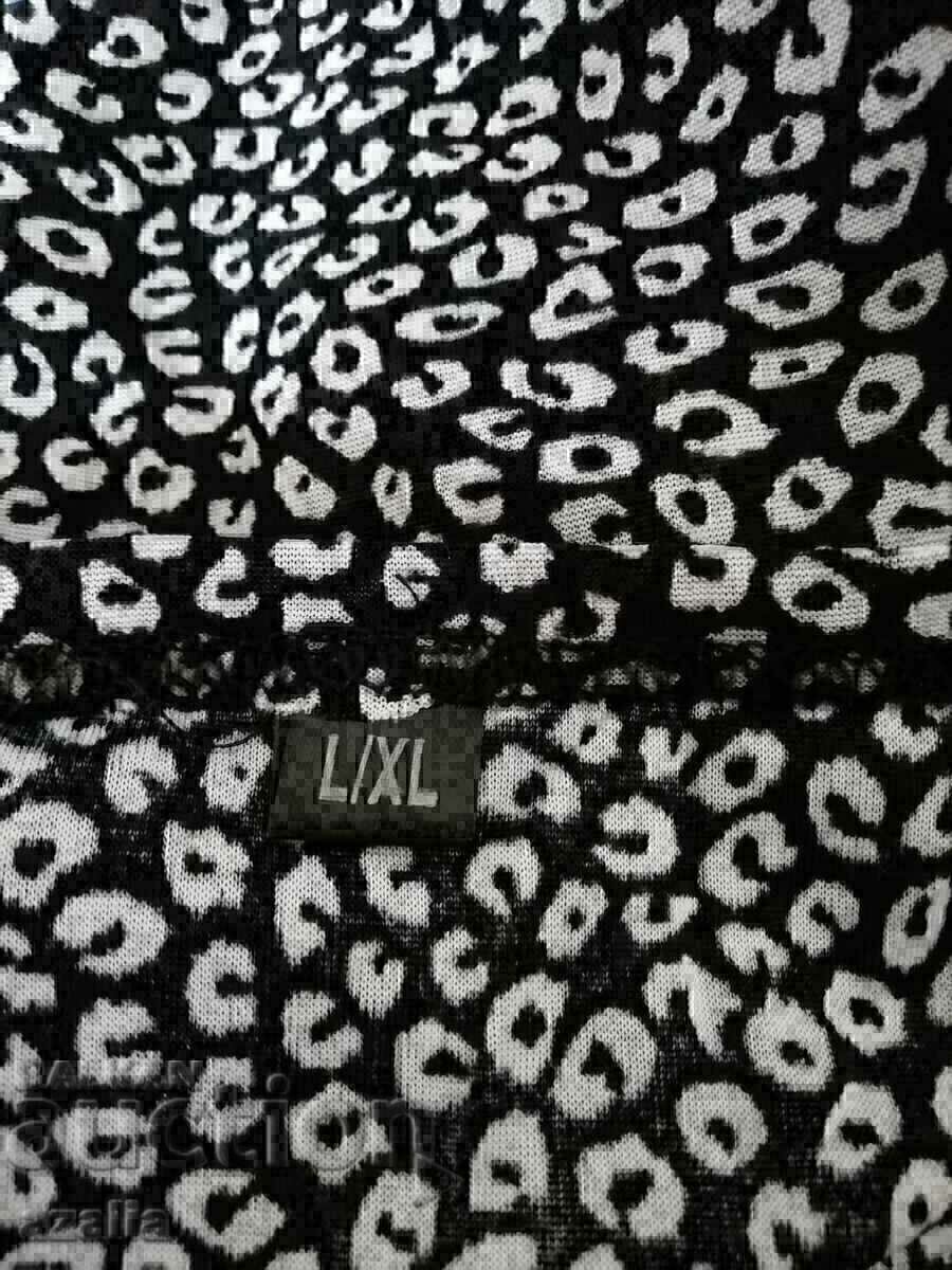 Нова лятна рокля, размер L/XL, черно-бяла - 5