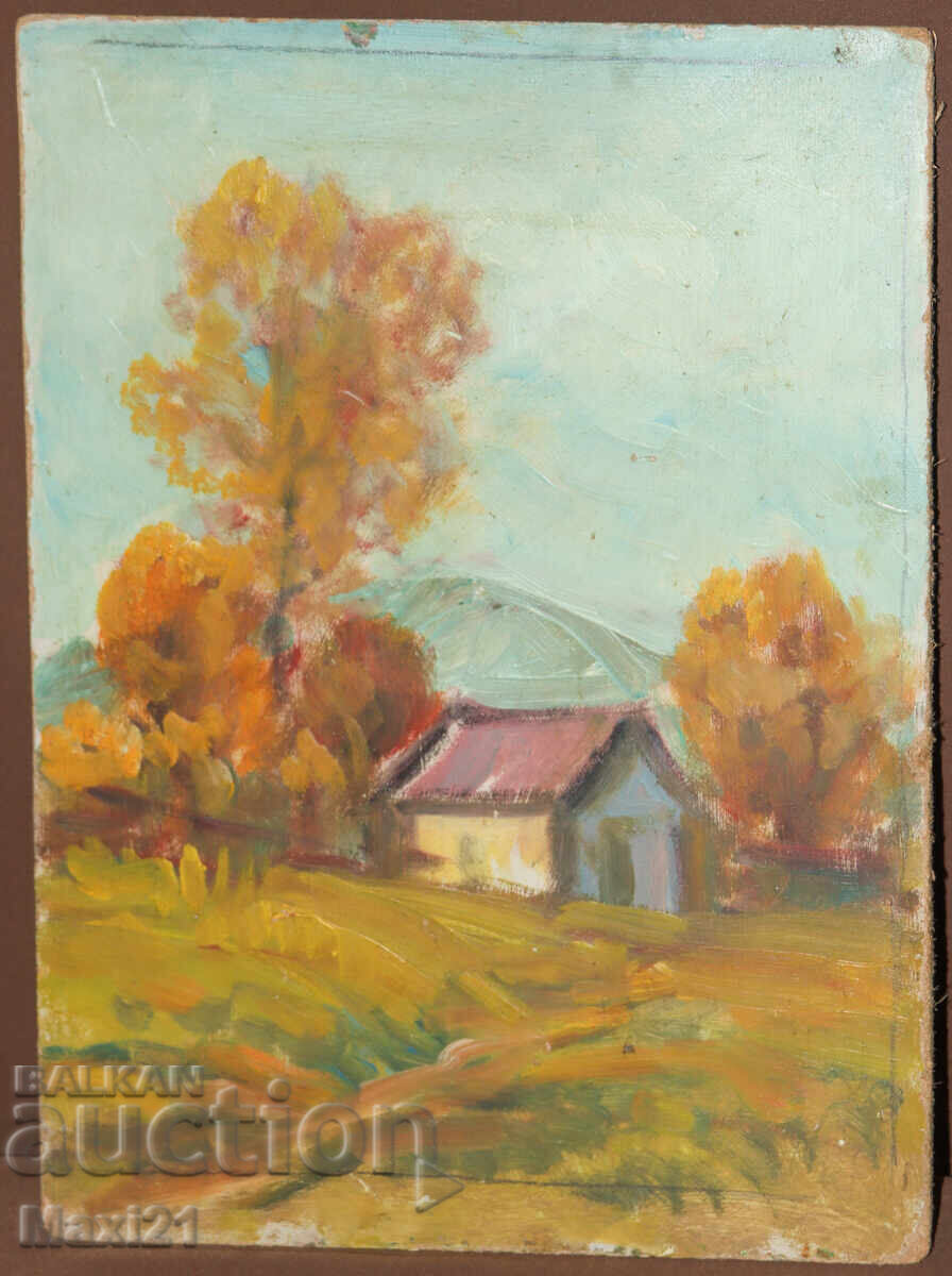 Ελαιογραφία τοπίο φθινόπωρο με τιμή 170.00 BGN | € 86.92