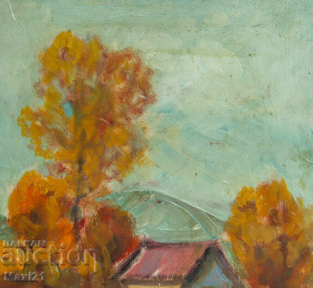 Παράδοση Ελαιογραφία τοπίο φθινόπωρο