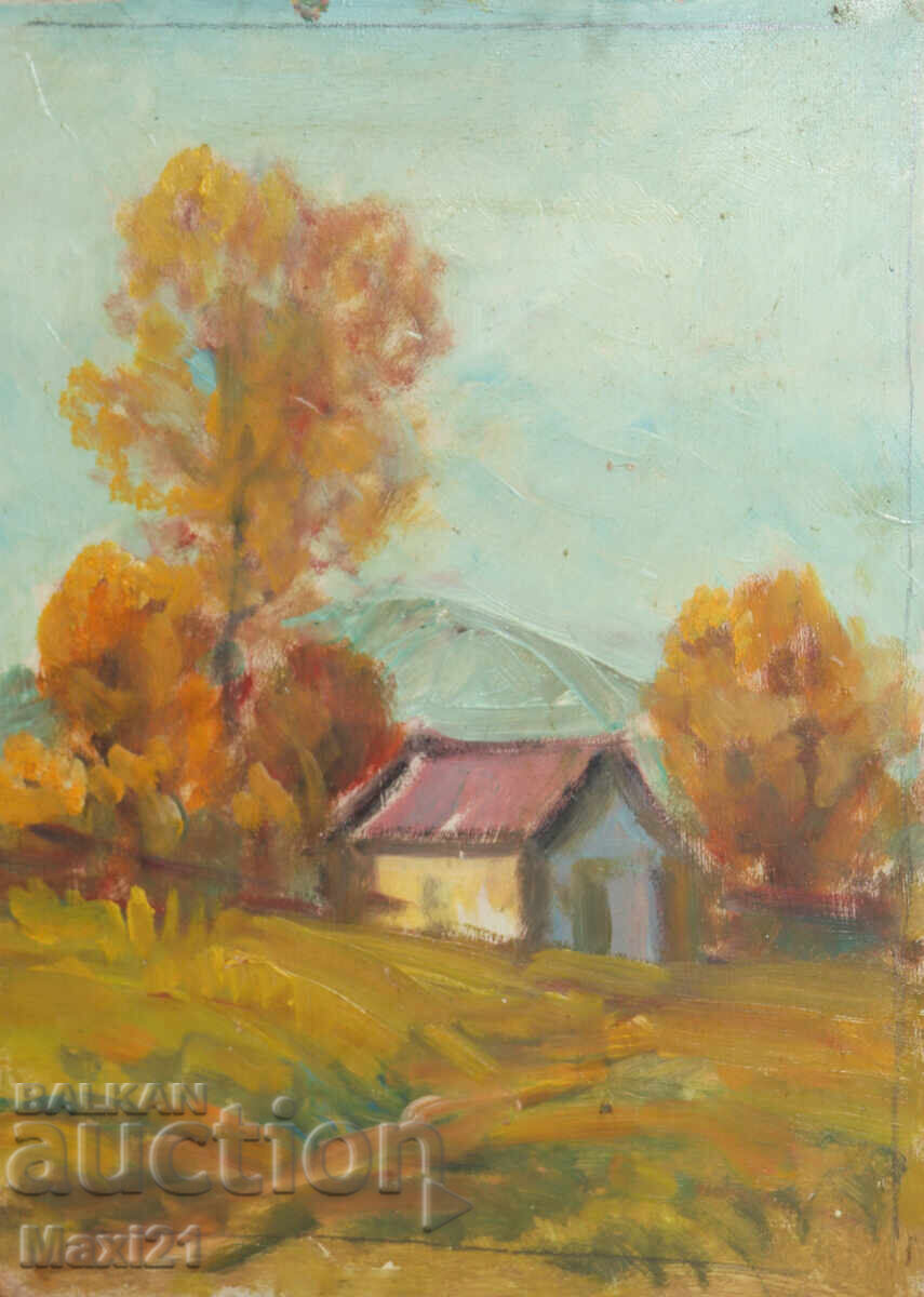 Ελαιογραφία τοπίο φθινόπωρο