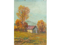 Pictură în ulei peisaj de toamnă