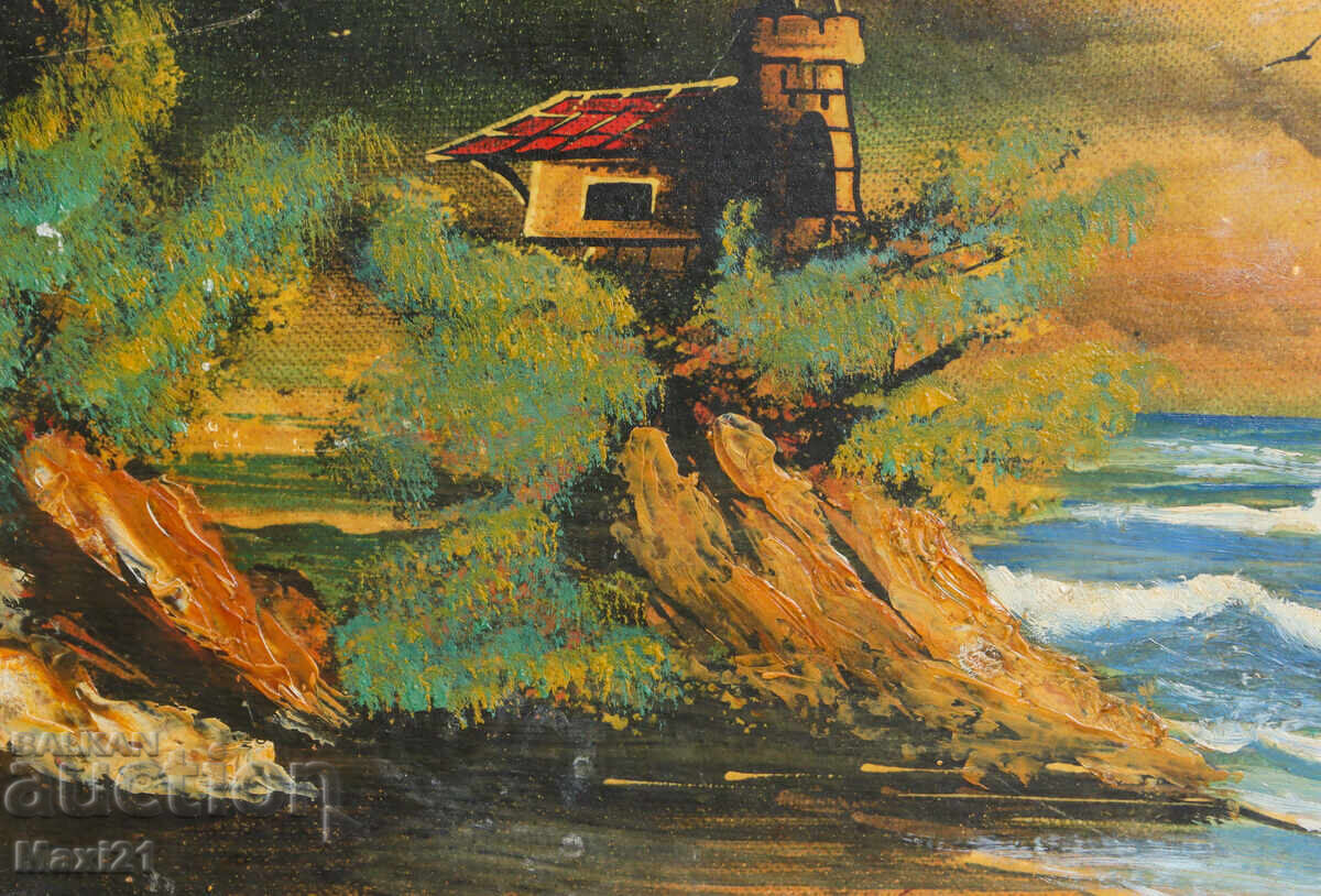 Oil painting landscape, seaside - 5