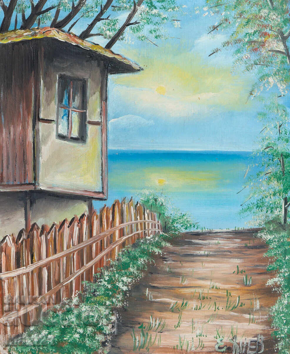 Δημοπρασία Έργο θαλάσσιου τοπίου, ελαιογραφία