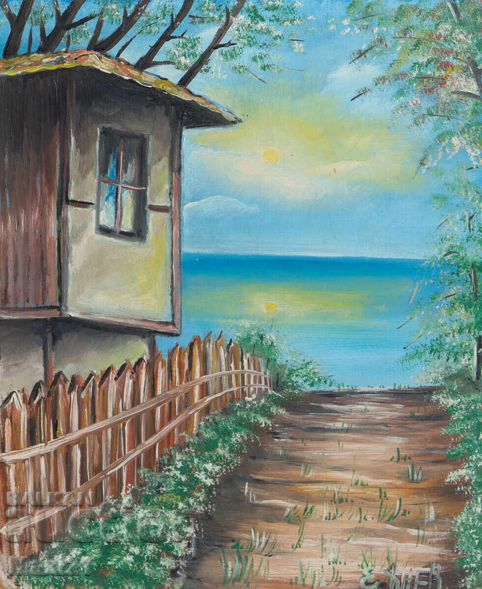 Έργο θαλάσσιου τοπίου, ελαιογραφία