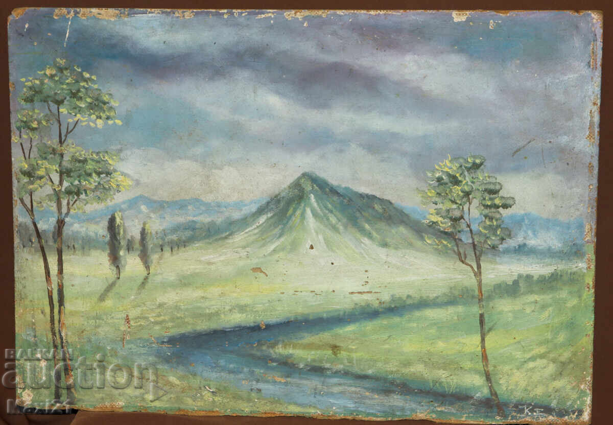 Έργο ζωγραφικής φυσικού τοπίου, ελαιογραφία με τιμή 240.00 BGN | € 122.71