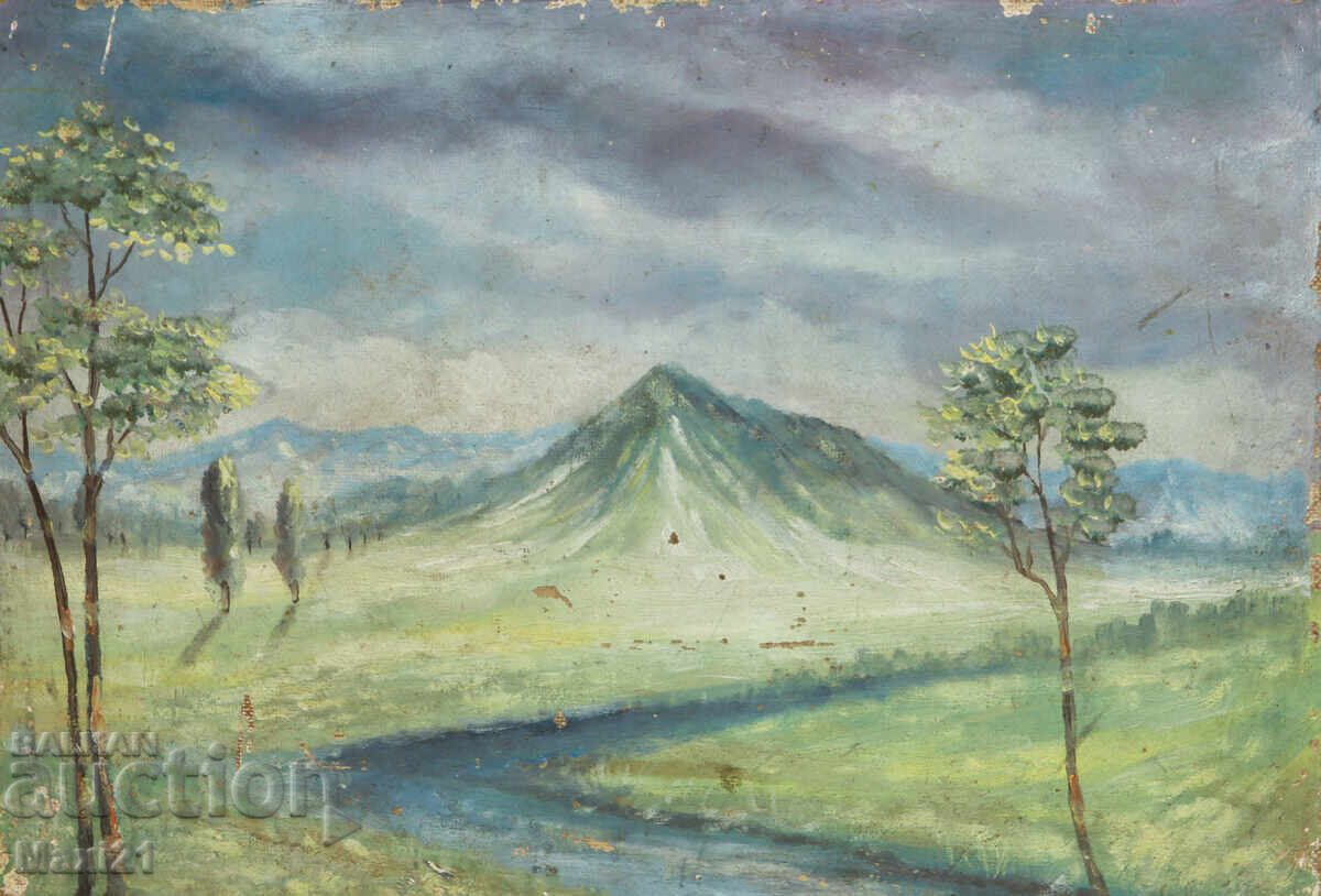 Δημοπρασία Έργο ζωγραφικής φυσικού τοπίου, ελαιογραφία