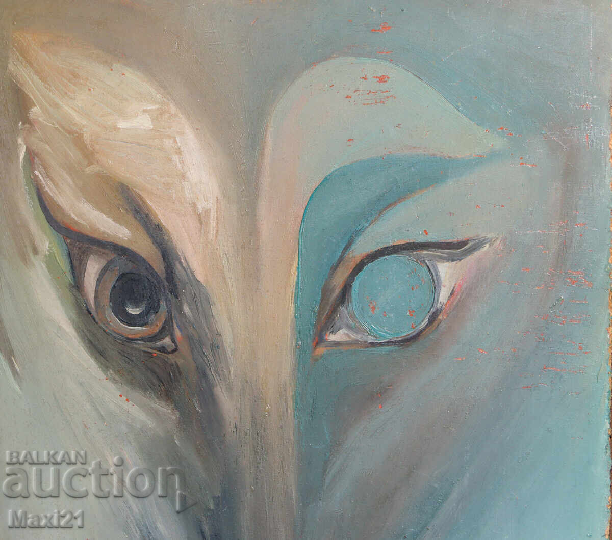 Delivery of Oil painting wolf