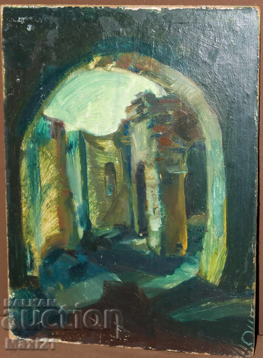 Ελαιογραφία αστικού τοπίου με τιμή 200.00 BGN | € 102.26