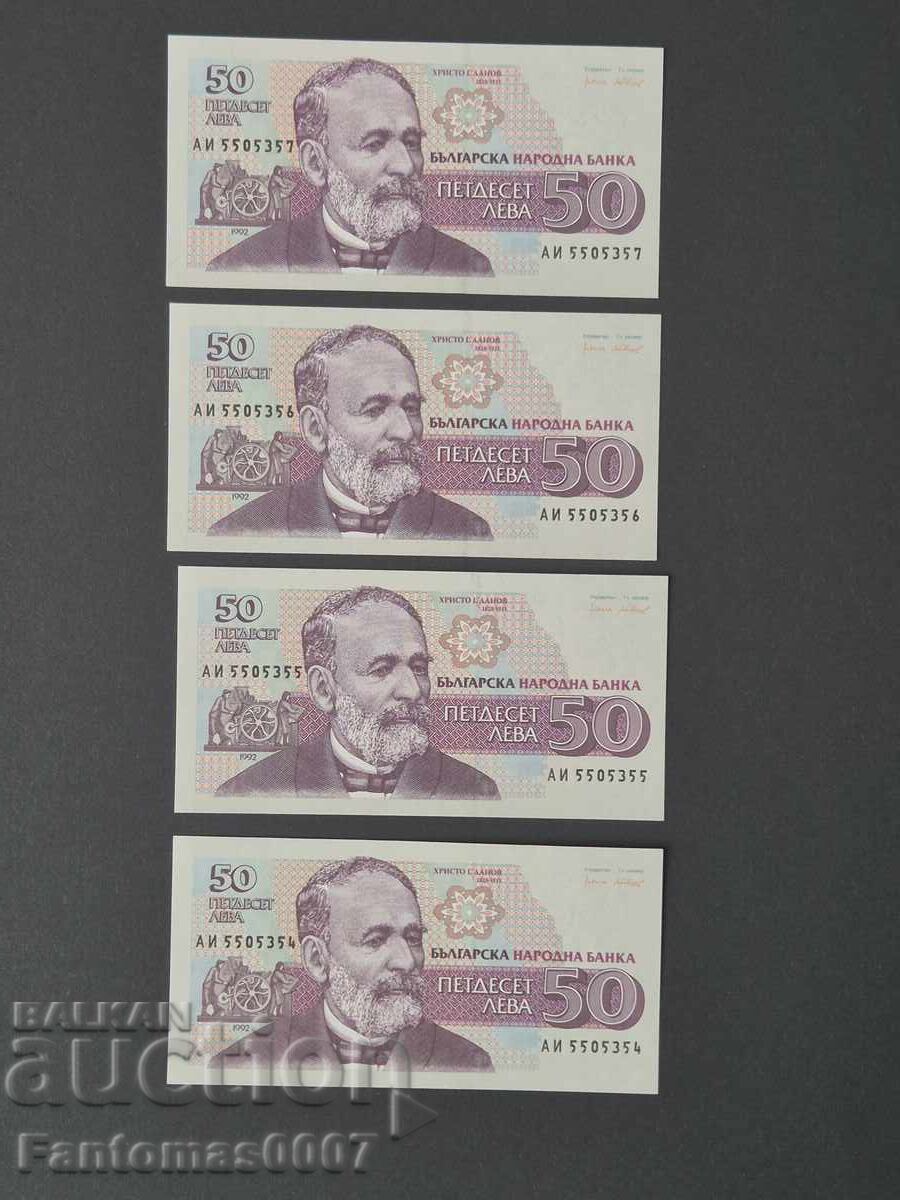 ΣΕΤ ΤΡΑΠΕΖΟΓΡΑΜΜΑΤΩΝ 50ΛΒ 1992 ΣΕΙΡΙΑΚΟΙ ΑΡΙΘΜΟΙ UNC με τιμή 13.12 BGN | € 6.71 ΣΕΤ ΤΡΑΠΕΖΟΓΡΑΜΜΑΤΩΝ 50ΛΒ 1992 ΣΕΙΡΙΑΚΟΙ ΑΡΙΘΜΟΙ UNC με τιμή 13.12 BGN | € 6.71