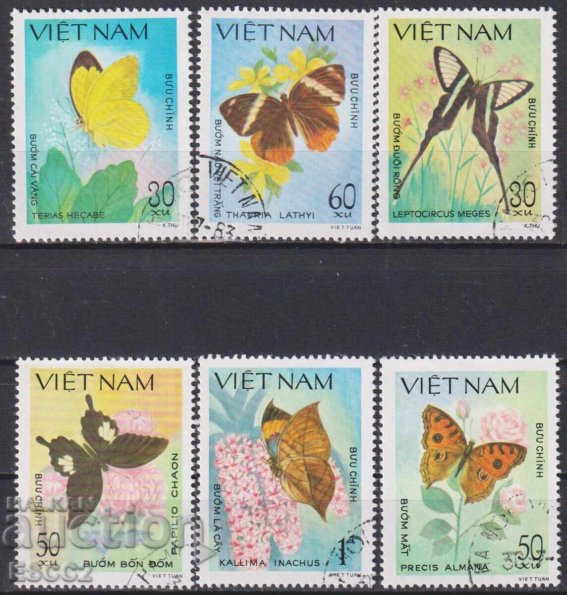 Σφραγισμένα γραμματόσημα Fauna Butterflies 1983 από το Βιετνάμ
