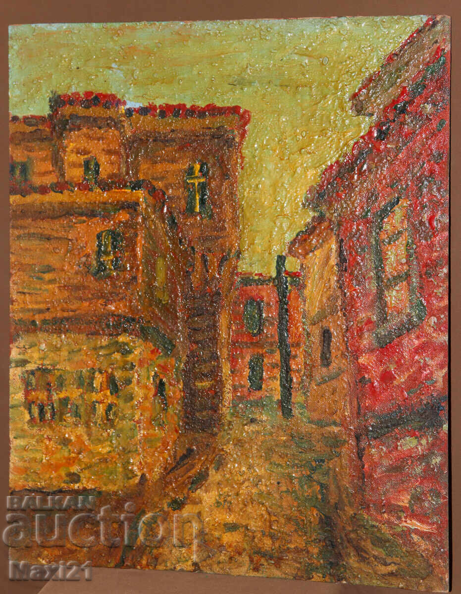 Ελαιογραφία αστικού τοπίου με τιμή 350.00 BGN | € 178.95