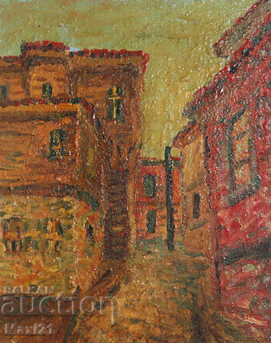 Δημοπρασία Ελαιογραφία αστικού τοπίου