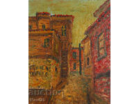 Tablou în ulei peisaj urban