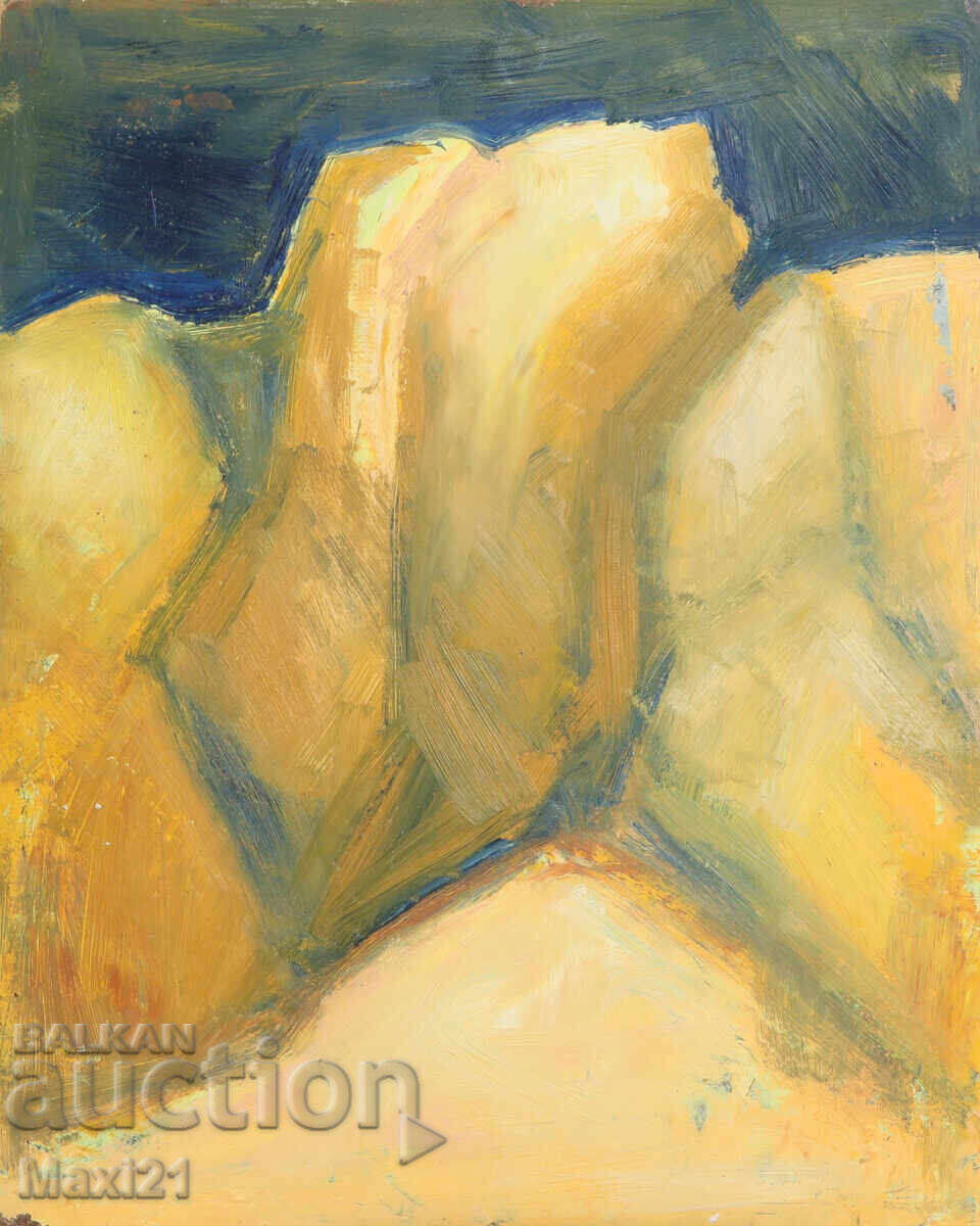 Licitație Tablou ulei pe pânză peisaj abstract Licitație Tablou ulei pe pânză peisaj abstract