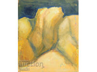 Oil painting abstract landscape