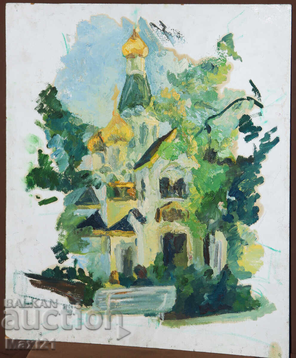 Tablou ulei pe pânză peisaj urban abstract cu preț 250.00 BGN | € 127.82 Tablou ulei pe pânză peisaj urban abstract cu preț 250.00 BGN | € 127.82