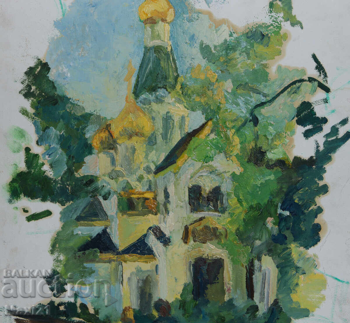 Tablou ulei pe pânză peisaj urban abstract - 5 Tablou ulei pe pânză peisaj urban abstract - 5