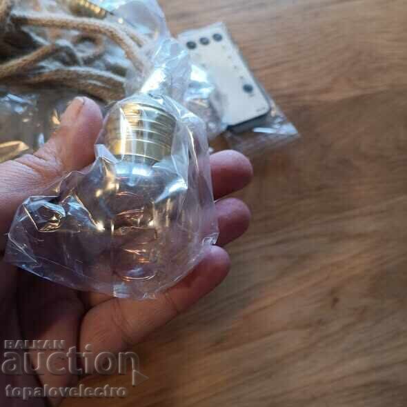 LED Vintage String Lights 6 m, 20 pcs. warm white, remote control - 5