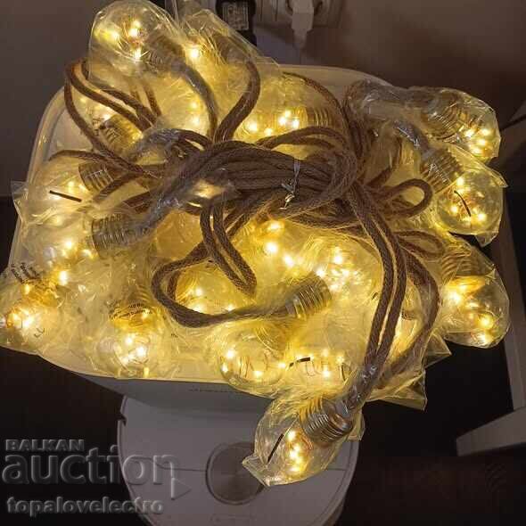 LED Vintage String Lights 6 m, 20 pcs. warm white, remote control - 6