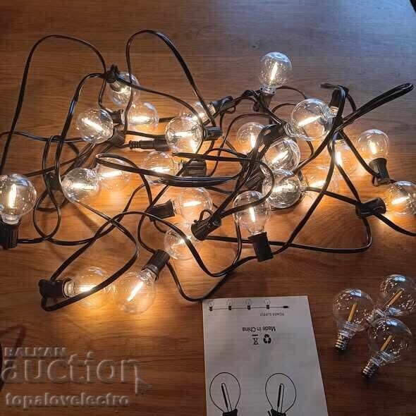 Lămpi LED pentru exterior 10m, 25+3 becuri G40 - 5