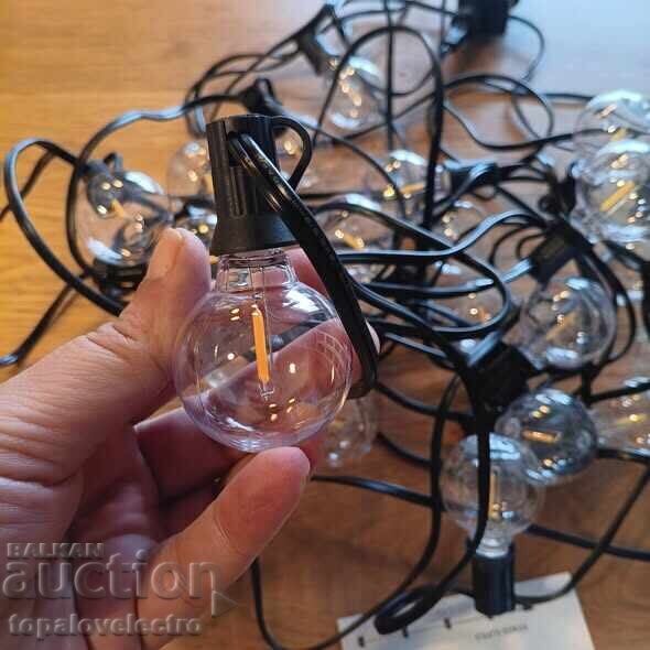 Lămpi LED pentru exterior 10m, 25+3 becuri G40 - 6