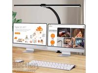 Lampă de birou LED cu cap dublu, 24W, 80 cm, reglabilă