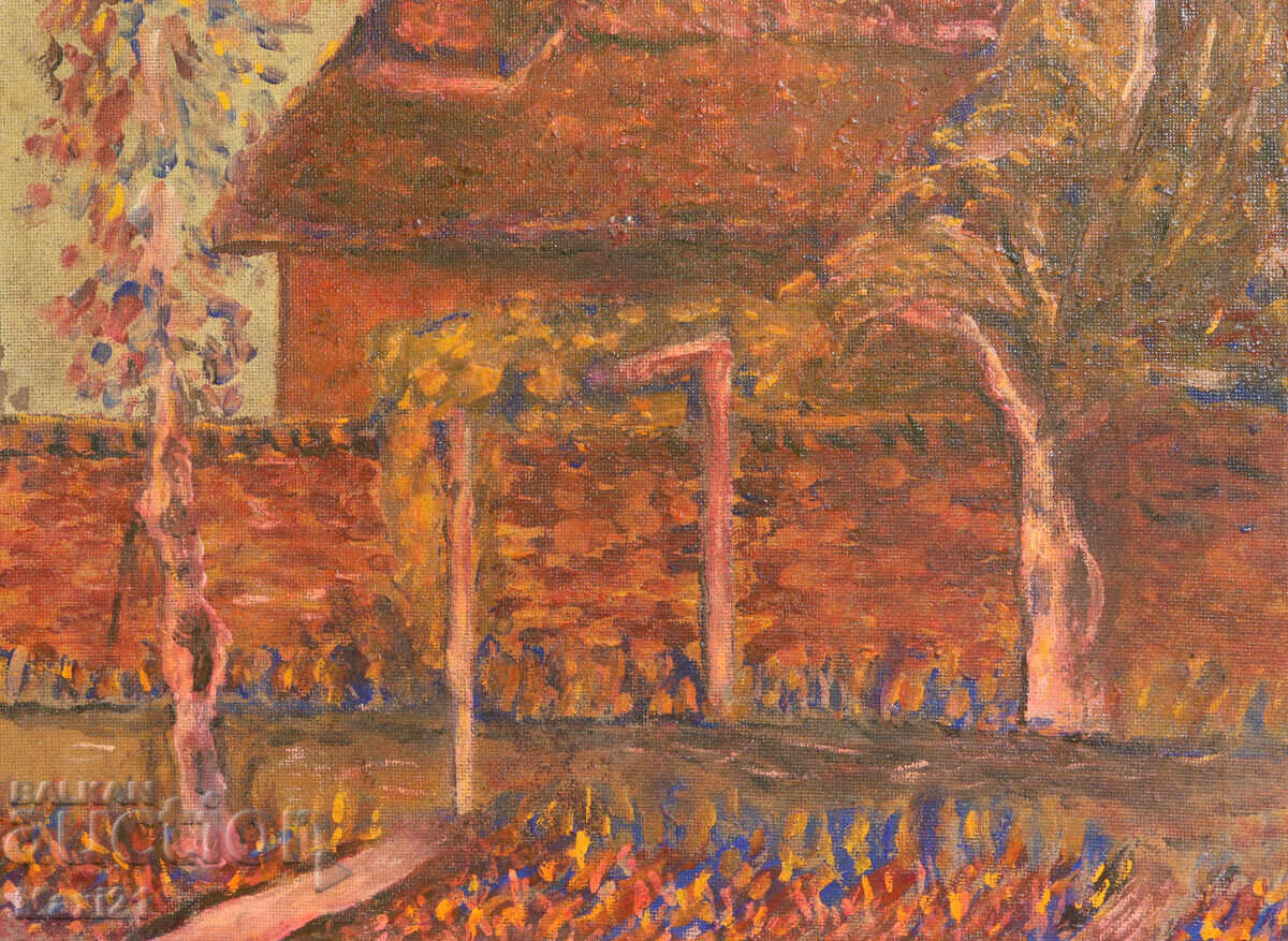 Ελαιογραφία αστικού τοπίου φθινόπωρο - 6