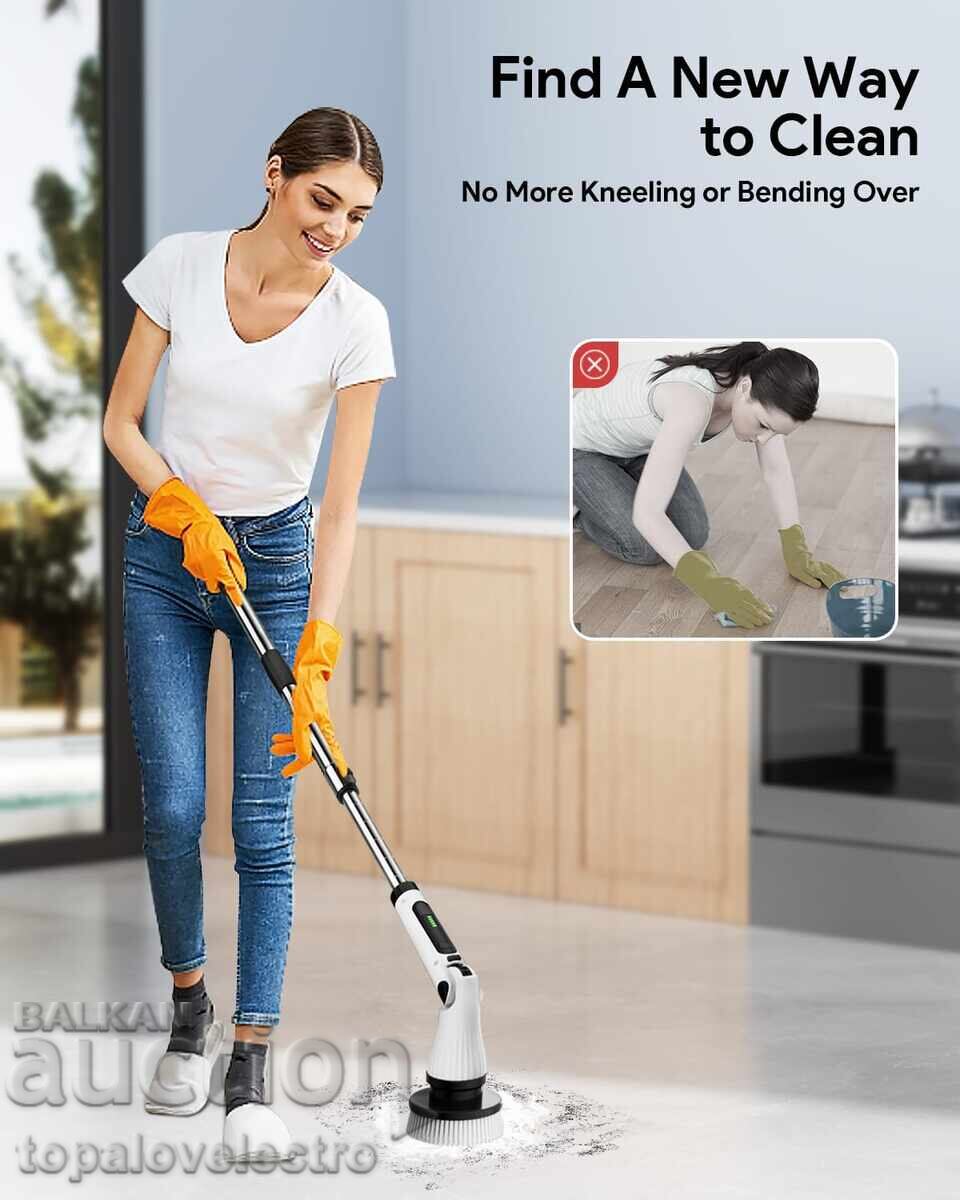 Electric Cleaning Brush with Long Handle 8-in-1 with price 39.00 BGN | € 19.94 Electric Cleaning Brush with Long Handle 8-in-1 with price 39.00 BGN | € 19.94