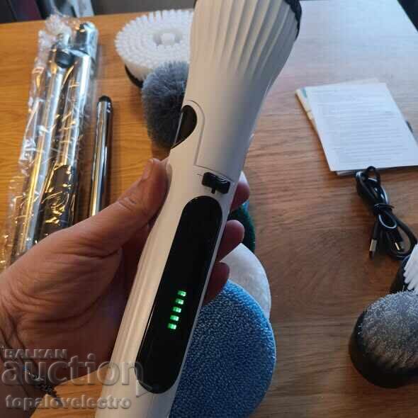 Electric Cleaning Brush with Long Handle 8-in-1 - 6 Electric Cleaning Brush with Long Handle 8-in-1 - 6