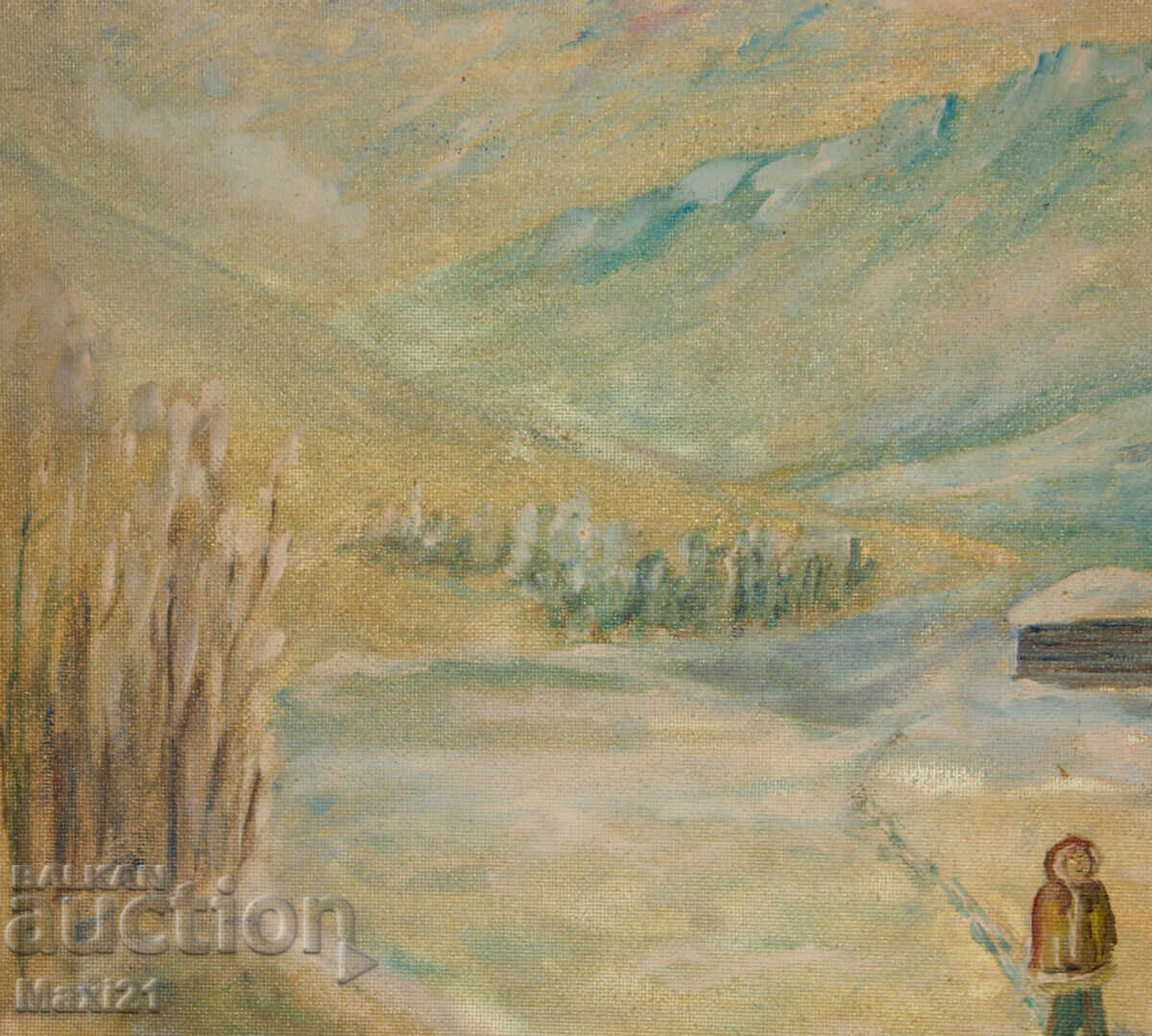 Delivery of Oil painting winter landscape
