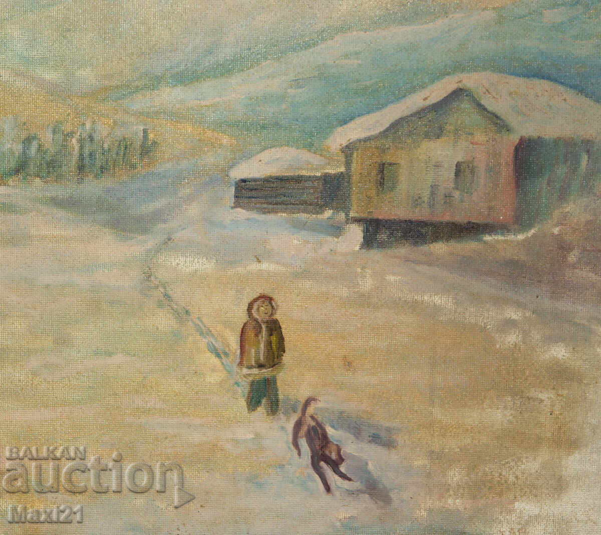 Oil painting winter landscape - 6