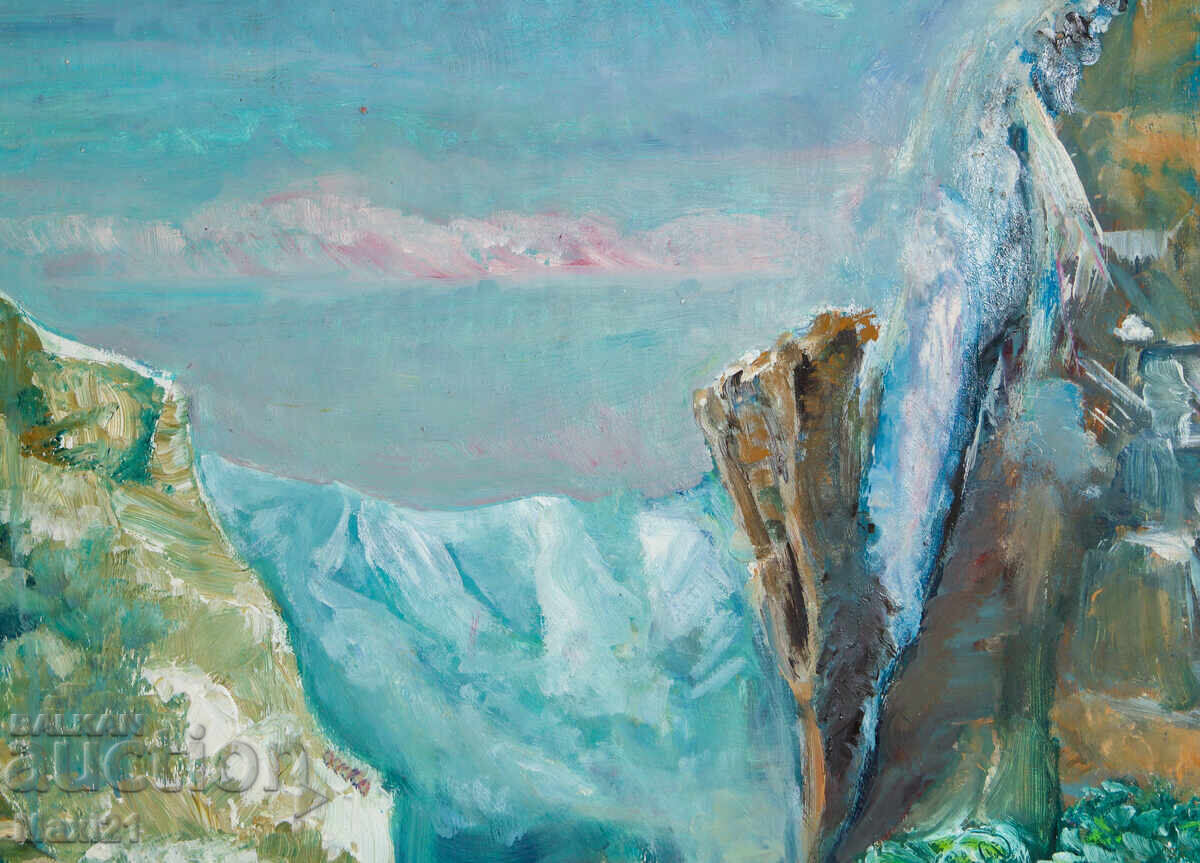 Delivery of Oil painting mountain landscape spring