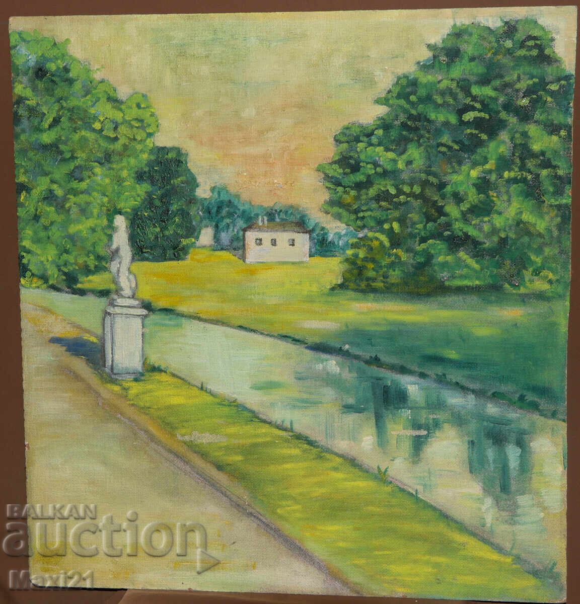 Oil painting landscape beautiful park with price 300.00 BGN | € 153.39 Oil painting landscape beautiful park with price 300.00 BGN | € 153.39